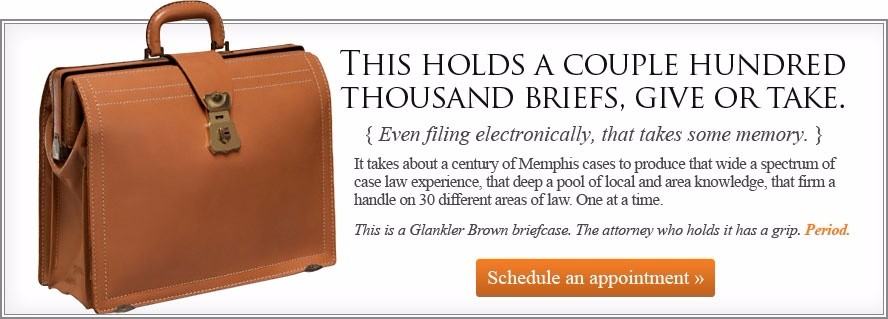 A brown briefcase is shown on the side of a screen.